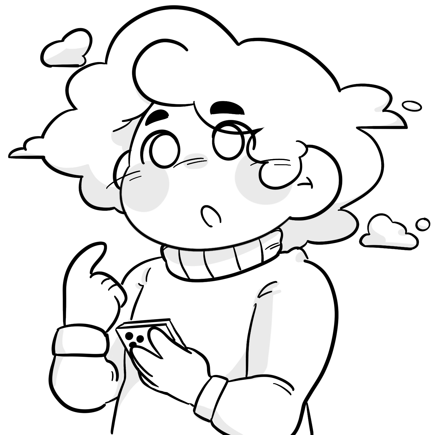curious cloud mascot